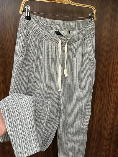 Krabi Müslin Kumaş Çizgili Pantolon
