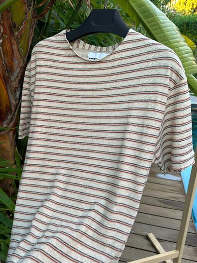 Laurela Çizgili T-Shirt - Turuncu