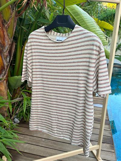 Laurela Çizgili T-Shirt - Turuncu