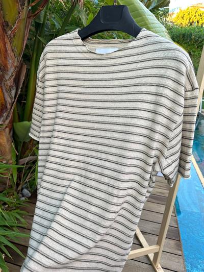 Laurela Çizgili T-Shirt - Lacivert