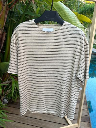 Laurela Çizgili T-Shirt - Lacivert