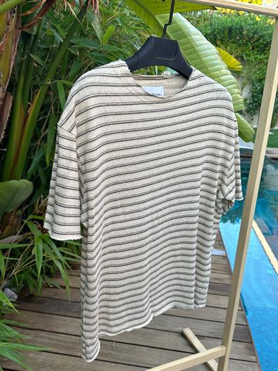 Laurela Çizgili T-Shirt - Lacivert