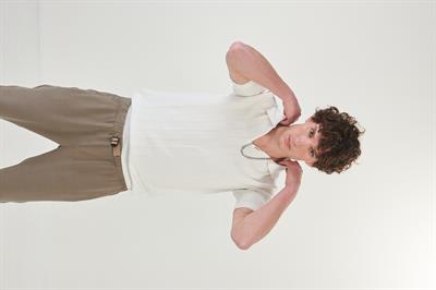 Links Örgü Triko Yakalı T-Shirt