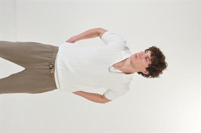 Links Örgü Triko Yakalı T-Shirt