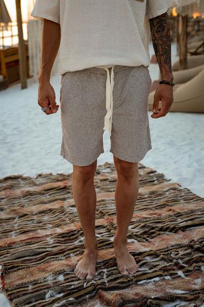 Marbella Keten&Pamuk Kahve Şort