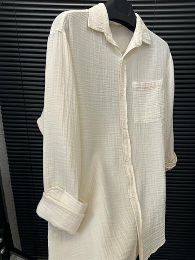 Mikonos Cep Detaylı Basic Müslin Gömlek