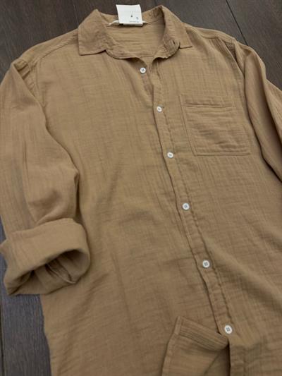 Mikonos Cep Detaylı Basic Müslin Gömlek