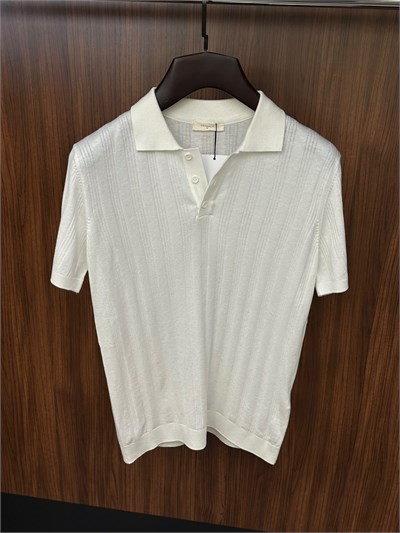 Nakış İşleme Detaylı Yakalı Triko T-Shirt