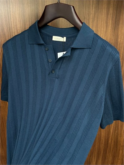 Nakış İşleme Detaylı Yakalı Triko T-Shirt
