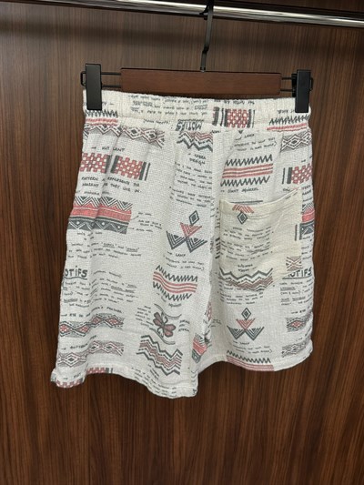 Nora Etnik Desenli Buldan Kafes Şort