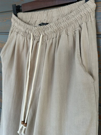 Pamuk Keten Baggy Pantolon