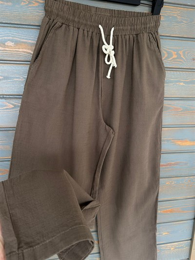 Pamuk Keten Baggy Pantolon