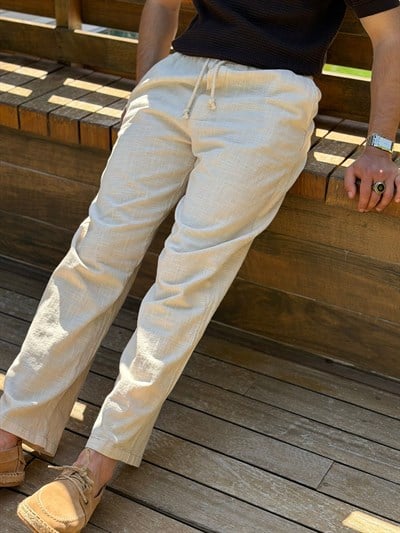 Pamuk Keten Baggy Pantolon