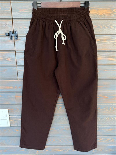 Pamuk Keten Baggy Pantolon