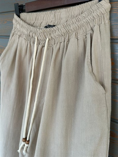 Pamuk Keten Baggy Pantolon