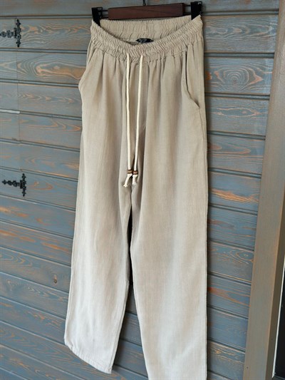 Pamuk Keten Baggy Pantolon