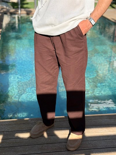 Pamuk Keten Baggy Pantolon