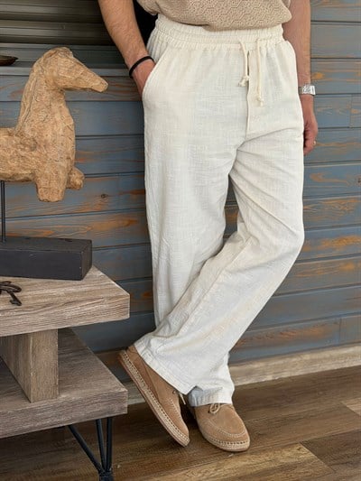 Pamuk Keten Baggy Pantolon