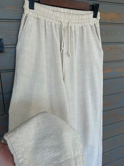 Pamuk Keten Baggy Pantolon