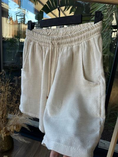 Peşkun Şort - Beyaz