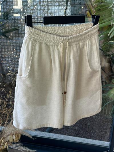 Peşkun Şort - Beyaz