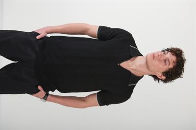 Saç Örgü Detaylı Triko  Yakalı T-Shirt