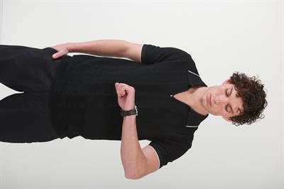 Saç Örgü Detaylı Triko  Yakalı T-Shirt