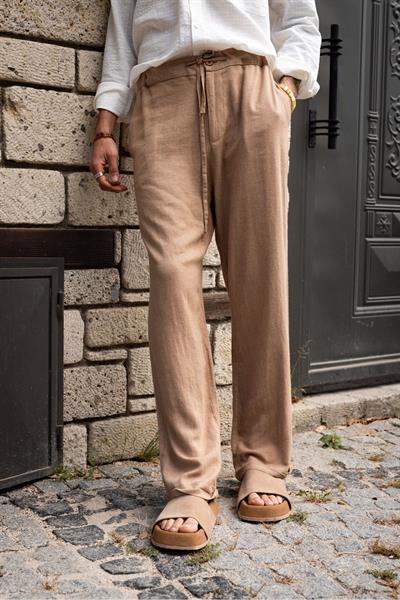 Santorino Taba Keten Pantolon