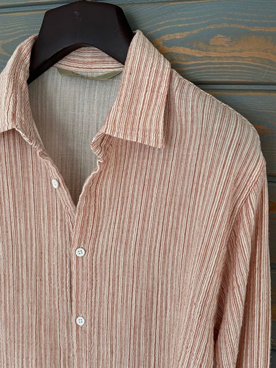 Tayland Müslin Çizgili Gömlek