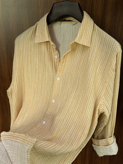 Tayland Müslin Çizgili Gömlek