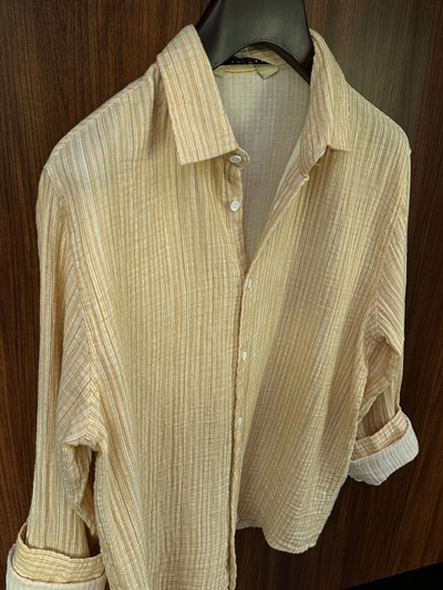 Tayland Müslin Çizgili Gömlek