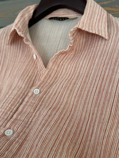 Tayland Müslin Çizgili Gömlek