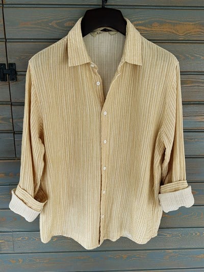 Tayland Müslin Çizgili Gömlek