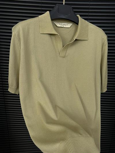 Triko Kumaş Yakalı T-Shirt