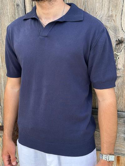 Triko Kumaş Yakalı T-Shirt