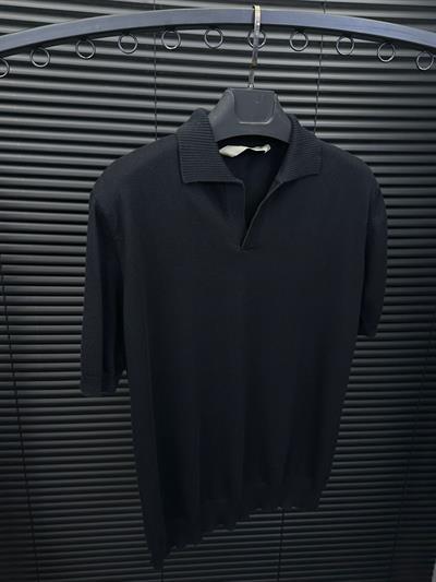 Triko Kumaş Yakalı T-Shirt