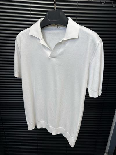 Triko Kumaş Yakalı T-Shirt