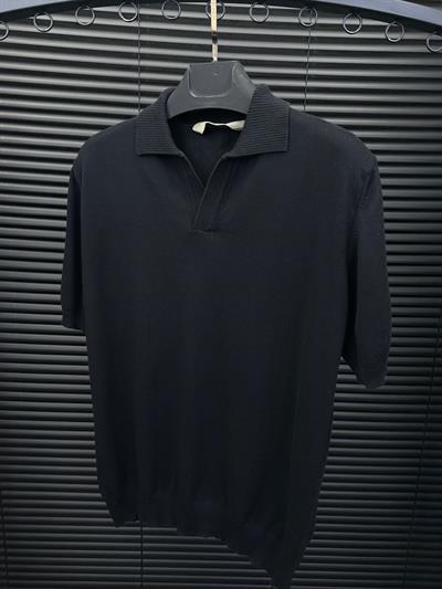 Triko Kumaş Yakalı T-Shirt