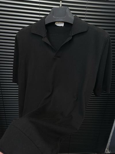 Triko Kumaş Yakalı T-Shirt