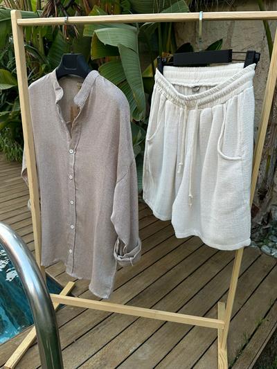 Urmi Kahve Buldan Pamuk Gömlek