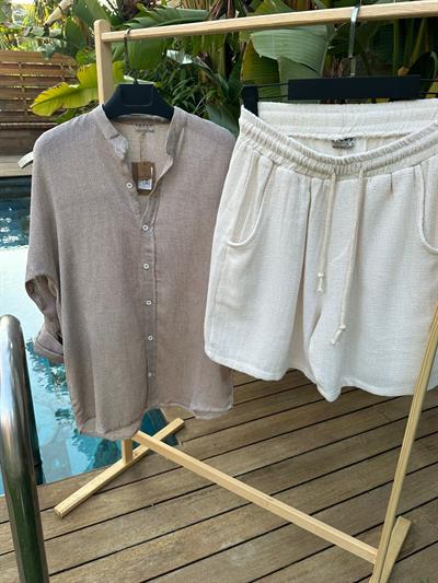 Urmi Kahve Buldan Pamuk Gömlek