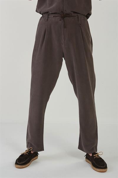 Yan Cepli Kordonlu Pantolon