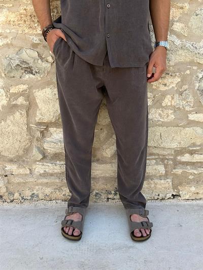 Yan Cepli Kordonlu Pantolon