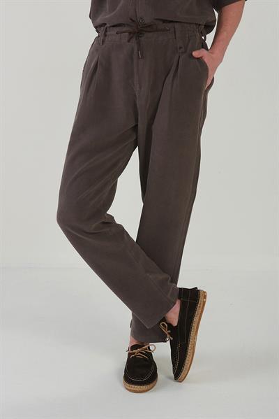 Yan Cepli Kordonlu Pantolon