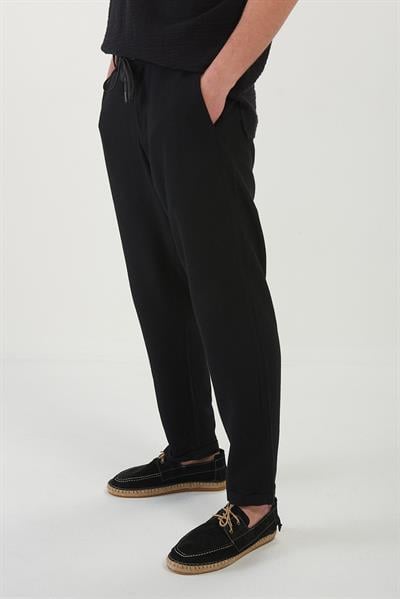 Yandan Cepli Arka Kemeri Lastikli Pantolon