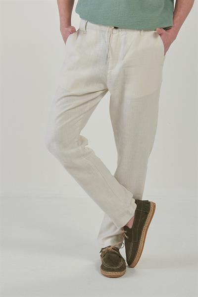 Yandan Cepli Lınen Kumaş Pantolon