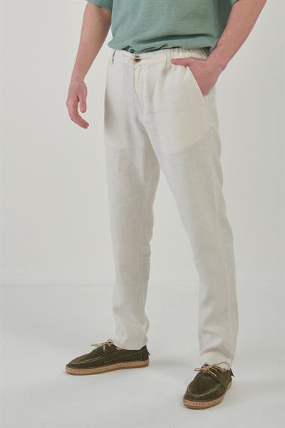 Yandan Cepli Lınen Kumaş Pantolon