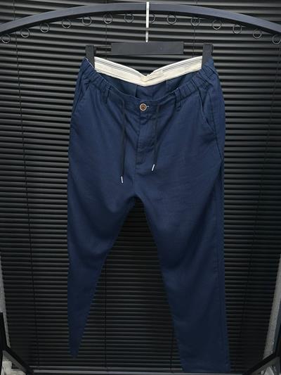 Yandan Cepli Lınen Kumaş Pantolon