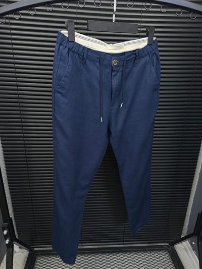 Yandan Cepli Lınen Kumaş Pantolon