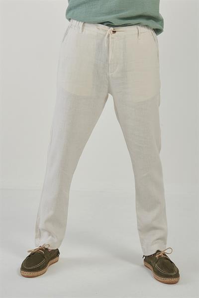 Yandan Cepli Lınen Kumaş Pantolon
